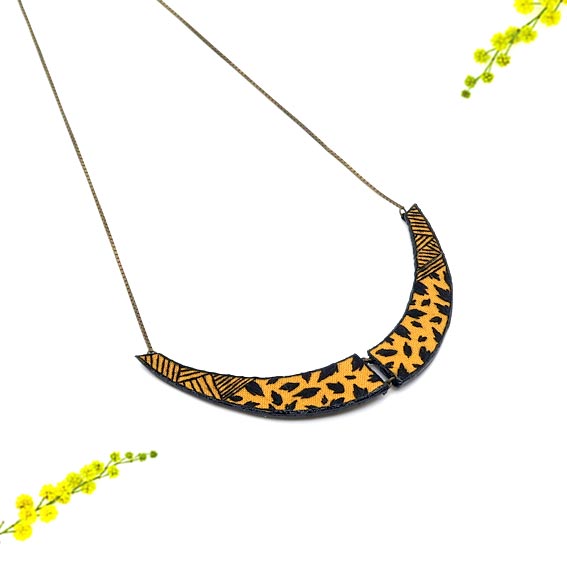 collier plastron bijou créateur lyon léopard panthère