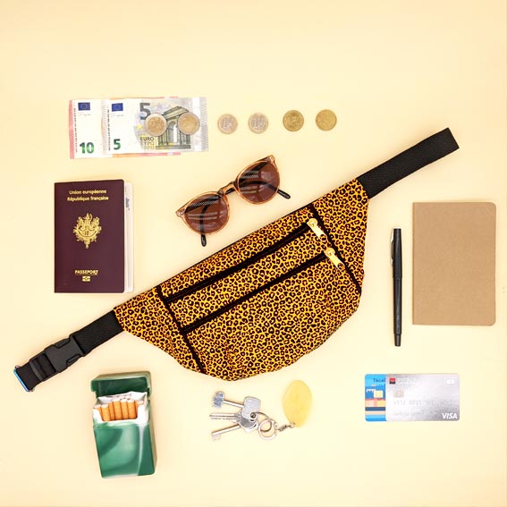 sac banane léopard bumbag fannypack waist bag fabrication francaise
