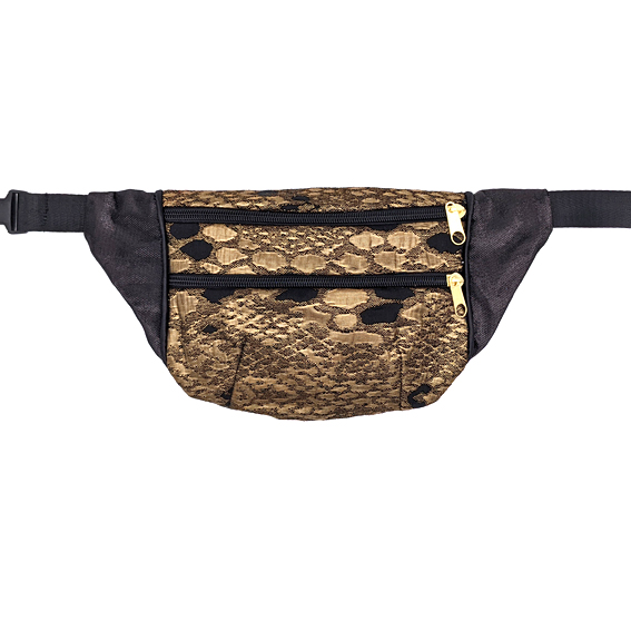 sac banane motif serpent doré lyon bum bag fanny pack waist bag