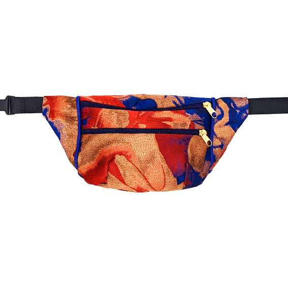 sac banane Lyon tissu jacquard irisé brillant Français artisanal fait main créateur bumag fannypack