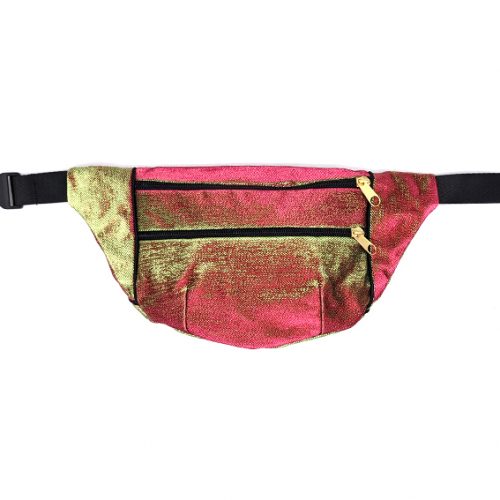 sac banane Lyon créateur création artisanale velours jacquard tissu irisé brillant léopard bumbag fannypack sac bandoulière pochette accessoire