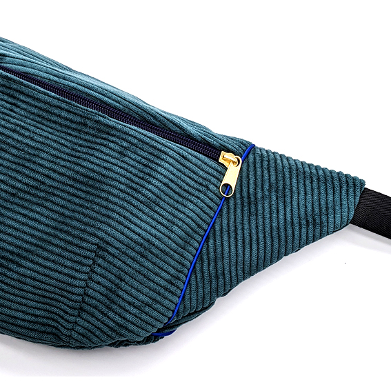 sac banane Lyon velours côtelé vert créateur accessoires sacoche pochette bandoulière waistbag fannypack bananabag