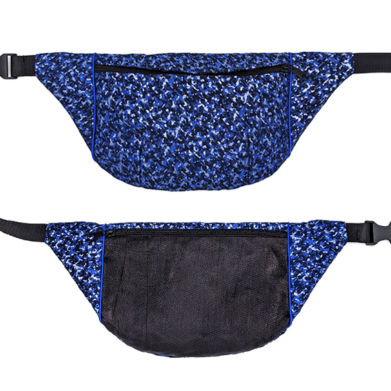 sac banane Lyon tissu jacquard irisé brillant Français artisanal fait main créateur bumag fannypack