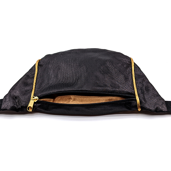 sac banane Lyon sacoche pochette créateur création artisanale velours jacquard tissu irisé brillant léopard bumbag fannypack sac bandoulière pochette accessoire